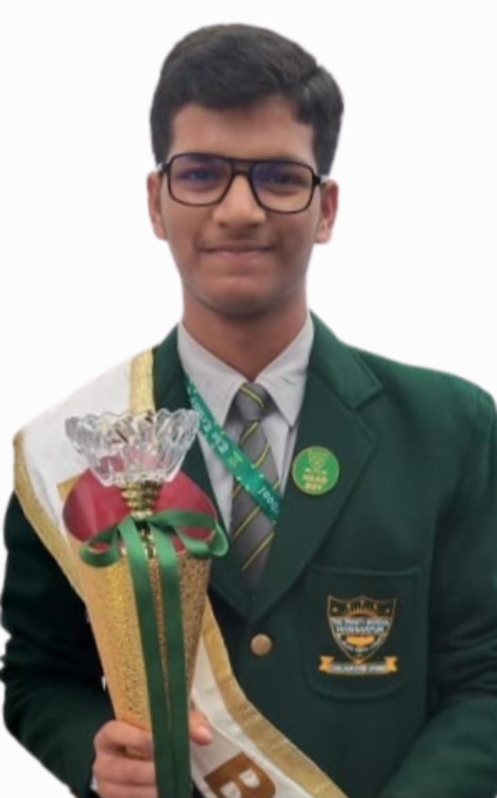 Trinity School student Ankush Rai secured first position in the school by scoring 98 percent marks in ICSE 10th.